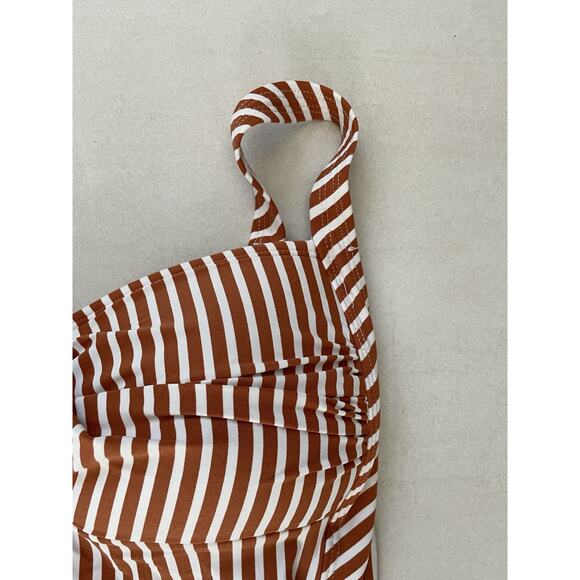 Nip Tuck Swim One Piece Swimsuit Multicolor Striped Swimwear - Picture 2 of 11